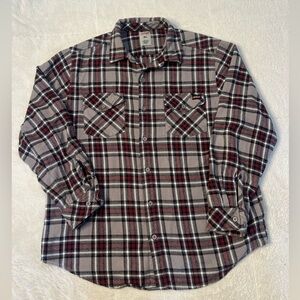 Vintage Dickies Plaid Flannel Long Sleeve Button Up Shirt Mens XL 90s Vtg Y2K